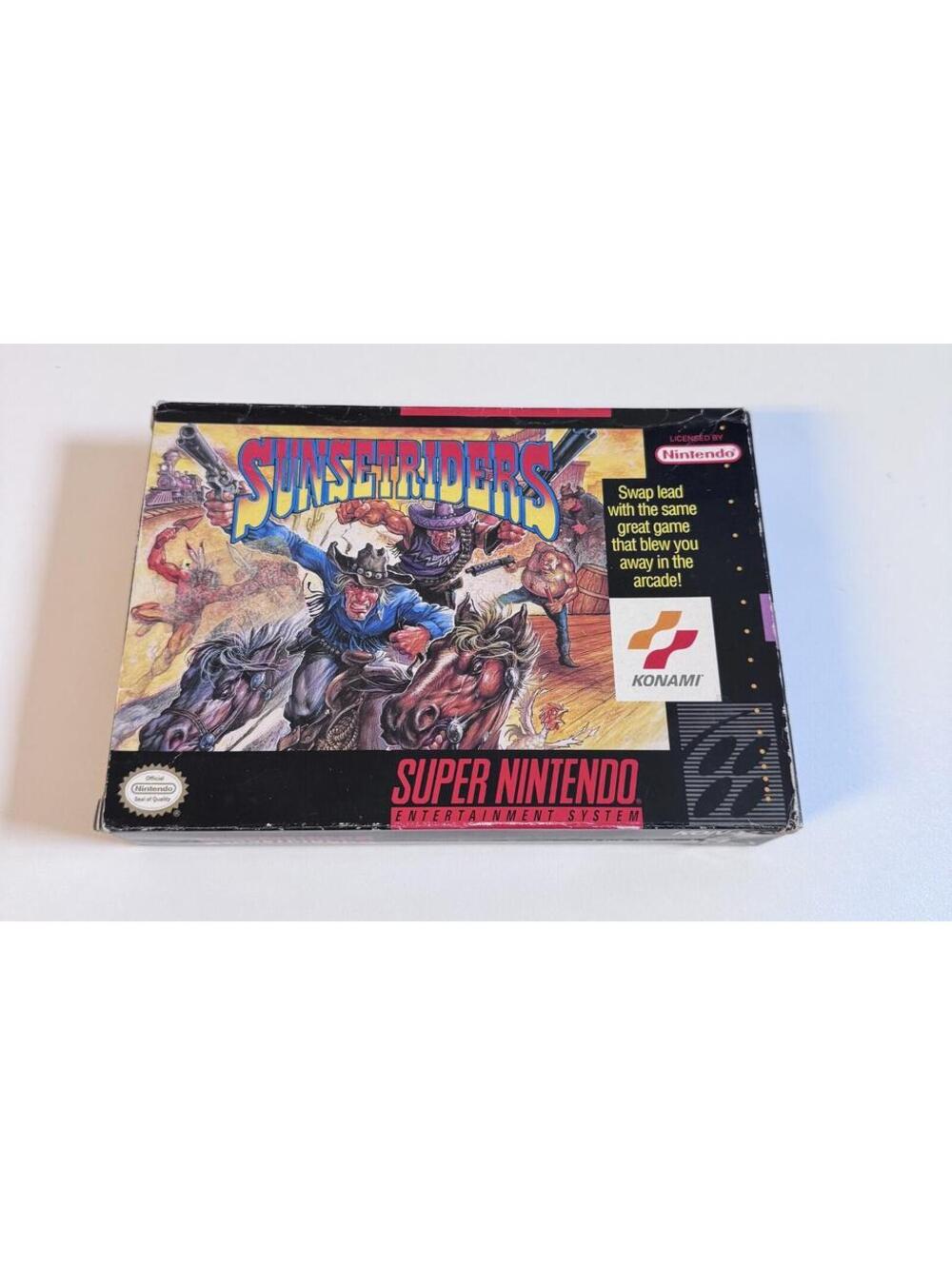 Sunset Riders Super Nintendo Video Game CIB Complete Tested